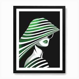 Striped Woman Art Print