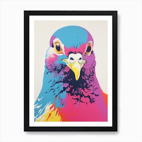 Andy Warhol Style Bird Pigeon 1 Art Print