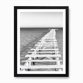 Black And White Pier Art Print