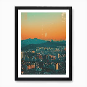 Seoul Retro Photo Polaroid Inspired 1 Art Print