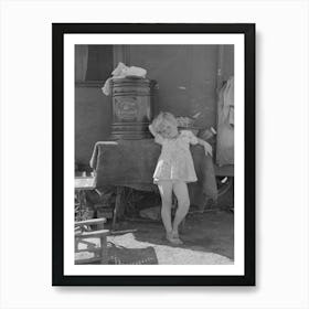 Untitled Photo, Possibly Related To Child Of Migrant Family In Front Of Household Goods Of Trailer Home Art Print