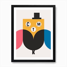 Cmyk Owl Póster