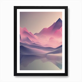 Abstract Mountain Landscape 2 Art Print