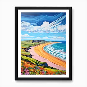 Rhossili Bay, Gower Peninsula, Wales, Matisse And Rousseau Style 2 Art Print