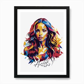 Anitta 02 Portrait Music WPAP Pop Art Art Print