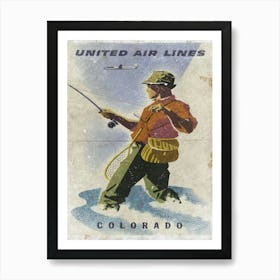 Vintage Travel Poster ― United Air Lines Colorado Art Print