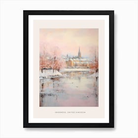 Dreamy Winter Painting Poster Inverness United Kingdom 1 Art Print