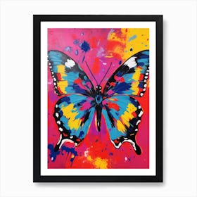 Pop Art Small Tortoiseshell Butterfly  4 Art Print