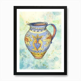 Watercolor Chinoiserie 1 Art Print