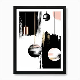 Abstract - Black And Gold 1 Art Print