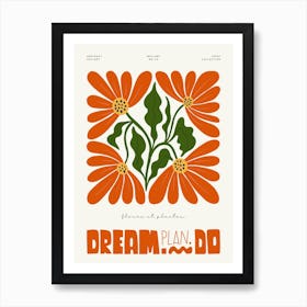 Dream Plan Do Flower Market Matisse Style Art Print