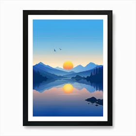 Sunset In The Mountains 18 Art Print