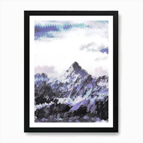 Abstract Mountain Painting Art Print