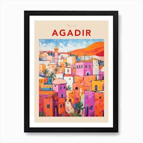 Agadir Morocco 4 Fauvist Travel Poster Art Print