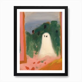 Painted Ghost, Matisse Style, Spooky Halloween Art Print