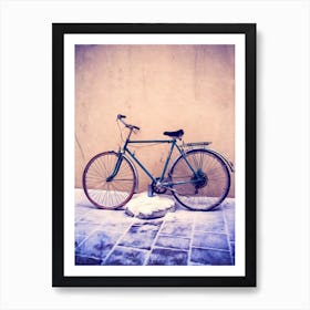 Bicycle In Winter Poster