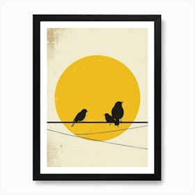 Birds On A Wire 5 Art Print