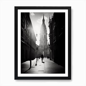 Zaragoza, Spain, Black And White Analogue Photography 1 Art Print