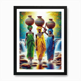 Three African Sisters Art Print