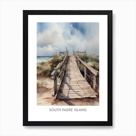 South Padre Island Watercolor 2travel Poster Art Print