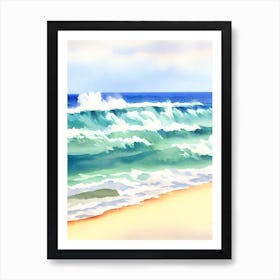 Bathsheba Beach 4, Barbados Watercolour Art Print