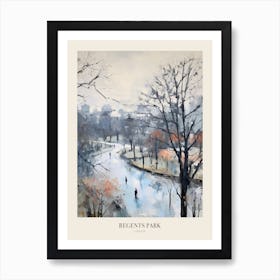 Winter City Park Poster Regents Park London 4 Art Print