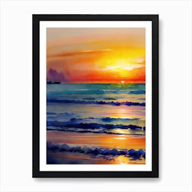 Sunset On The Beach 16 Art Print