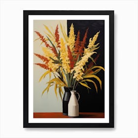 Bouquet Of Goldenrod Flowers, Autumn Fall Florals Painting 2 Art Print