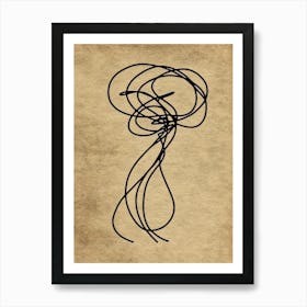 Drawing Of A Snake Art Print