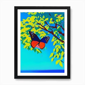 Butterfly In Tree Pop Art David Hockney Inspired 1 Art Print