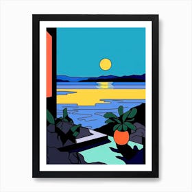 Minimal Design Style Of Ibiza, Spain 4 Art Print