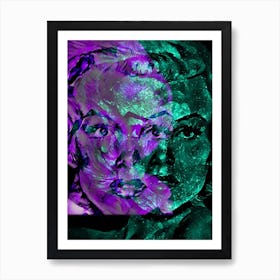 Modern Abstract Faces Art Print