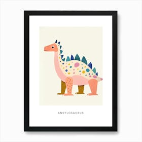 Nursery Dinosaur Art Ankylosaurus 2 Poster Art Print