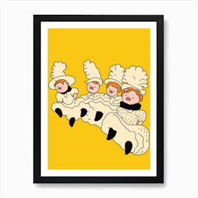 Piggy Dancers Art Print