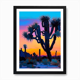 Joshua Tree At Dawn In Desert Nat Viga Style  (11) Art Print