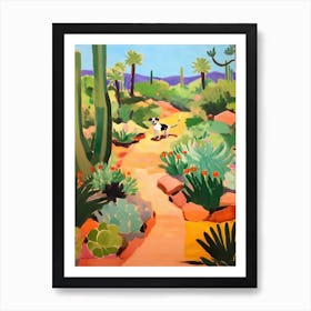 Painting Of A Dog In Desert Botanical Garden, Usa In The Style Of Matisse 04 Poster