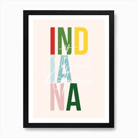 Indiana The Crossroads Of America Color Art Print