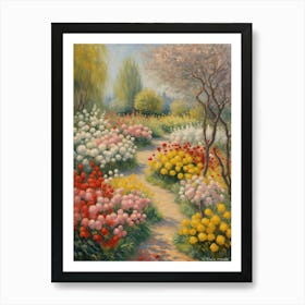 Floral Garden Path Art Print