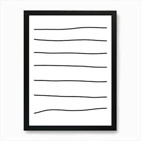 Line Of Black Lines Art Print