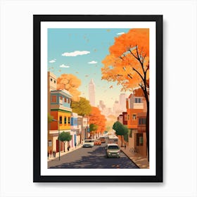 New Delhi In Autumn Fall Travel Art 4 Art Print