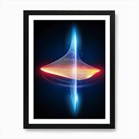 Abstract Vector Representation Of A Futuristic Concept Warp Lines Glowing With Neon Hues Converging (7) Art Print