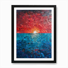 Sunset Over The Ocean 72 Art Print