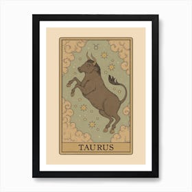 Taurus Tarot Zodiac Art Print