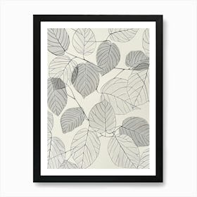 Leaf Wallpaper Art Print