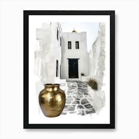 Gold Vase 4 Art Print