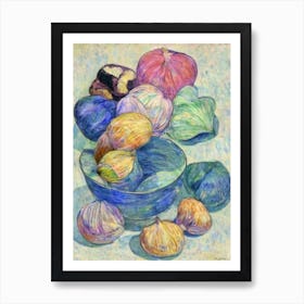 Water Chestnuts Fauvist vegetable Art Print