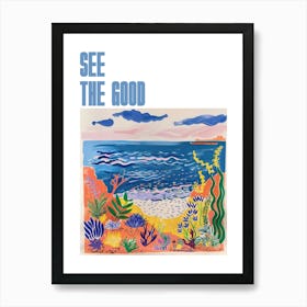 See The Good Poster Seaside Painting Matisse Style 7 Art Print