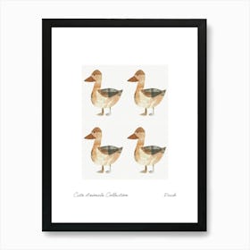 Cute Animals Collection Duck 3 Art Print