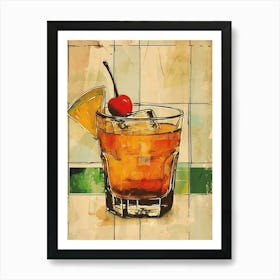 Mai Tai Watercolour Inspired Illustration Art Print