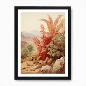 Japanese Painted Fern Victorian Style 2 Art Print